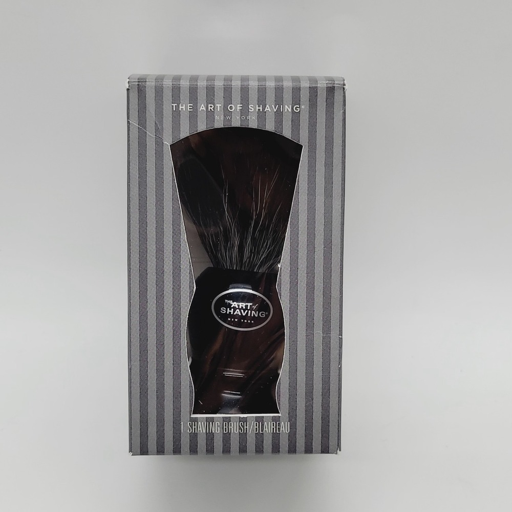 NEW Art Of Shaving Brush Synthetic Pure Black Shaving Brush Made In Germany